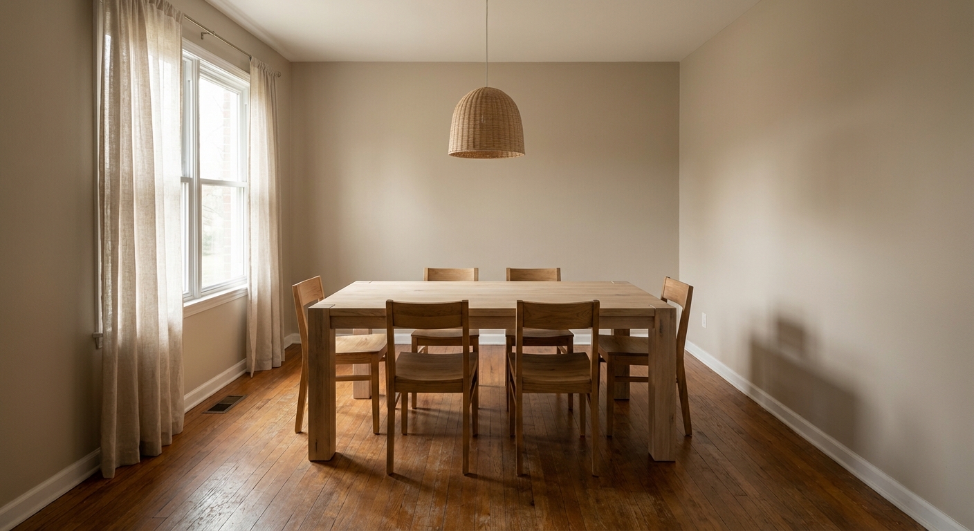 Before — Japandi Dining Room Design Ideas