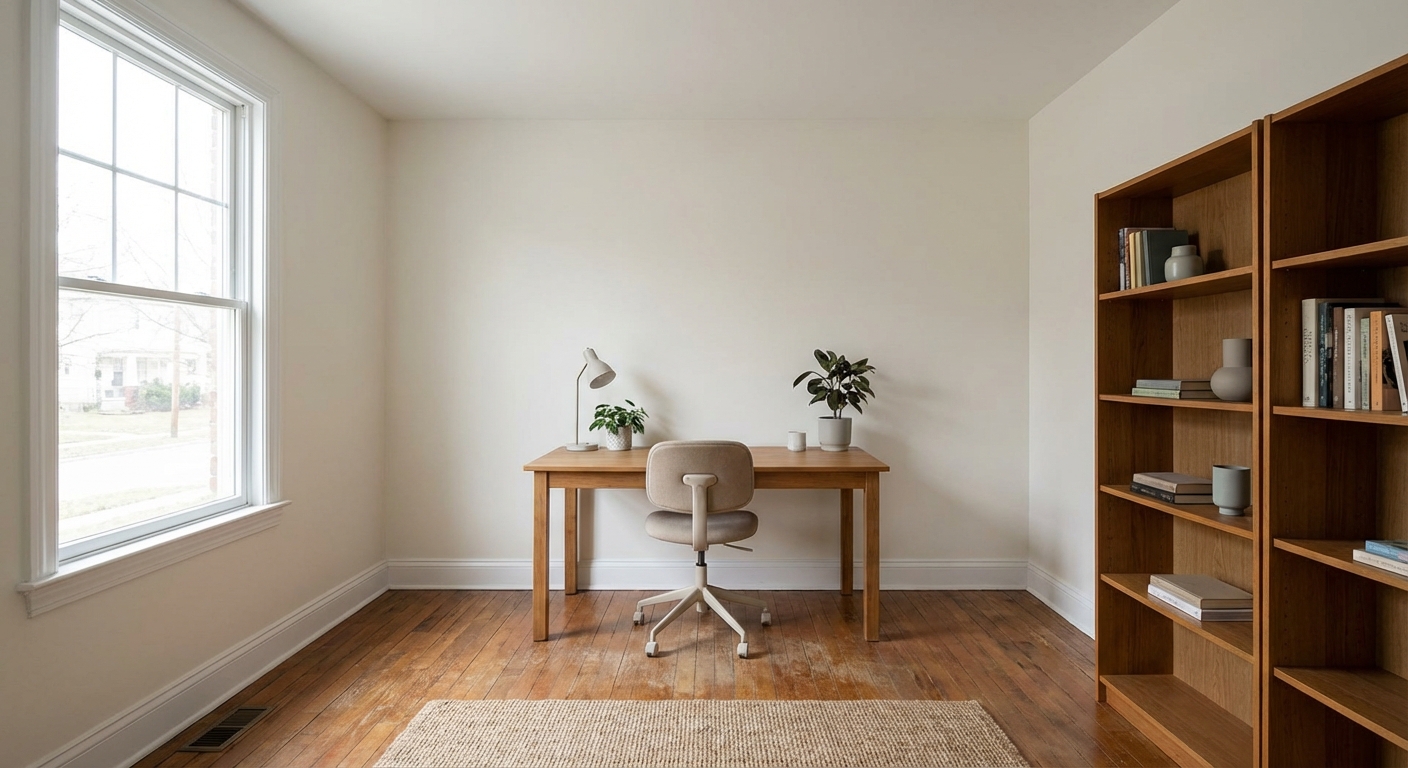 Before — Mid-Century Modern Home Office Design Ideas