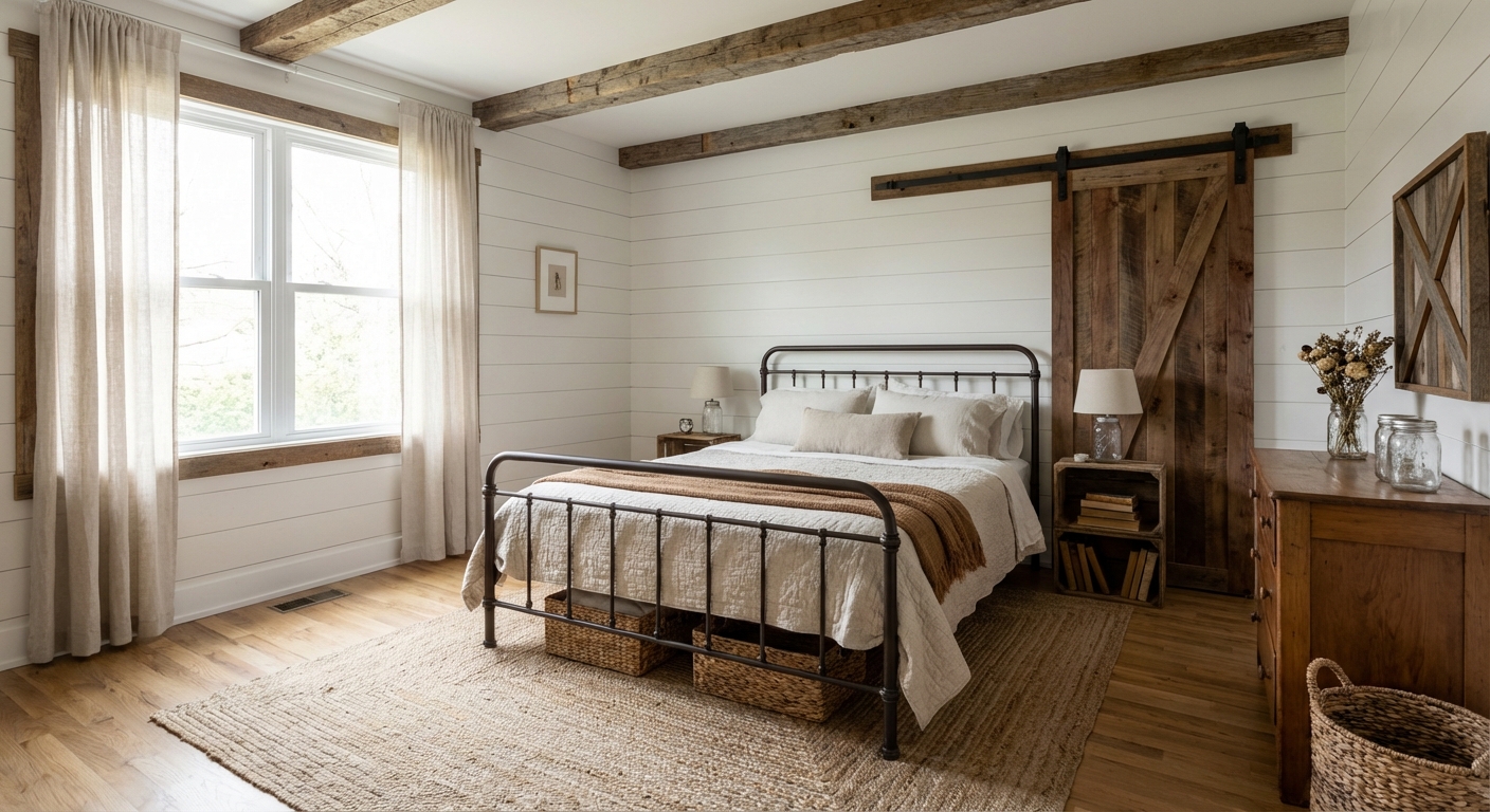 Farmhouse Bedroom Design Ideas
