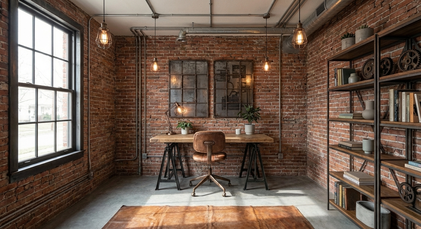Industrial Home Office Design Ideas