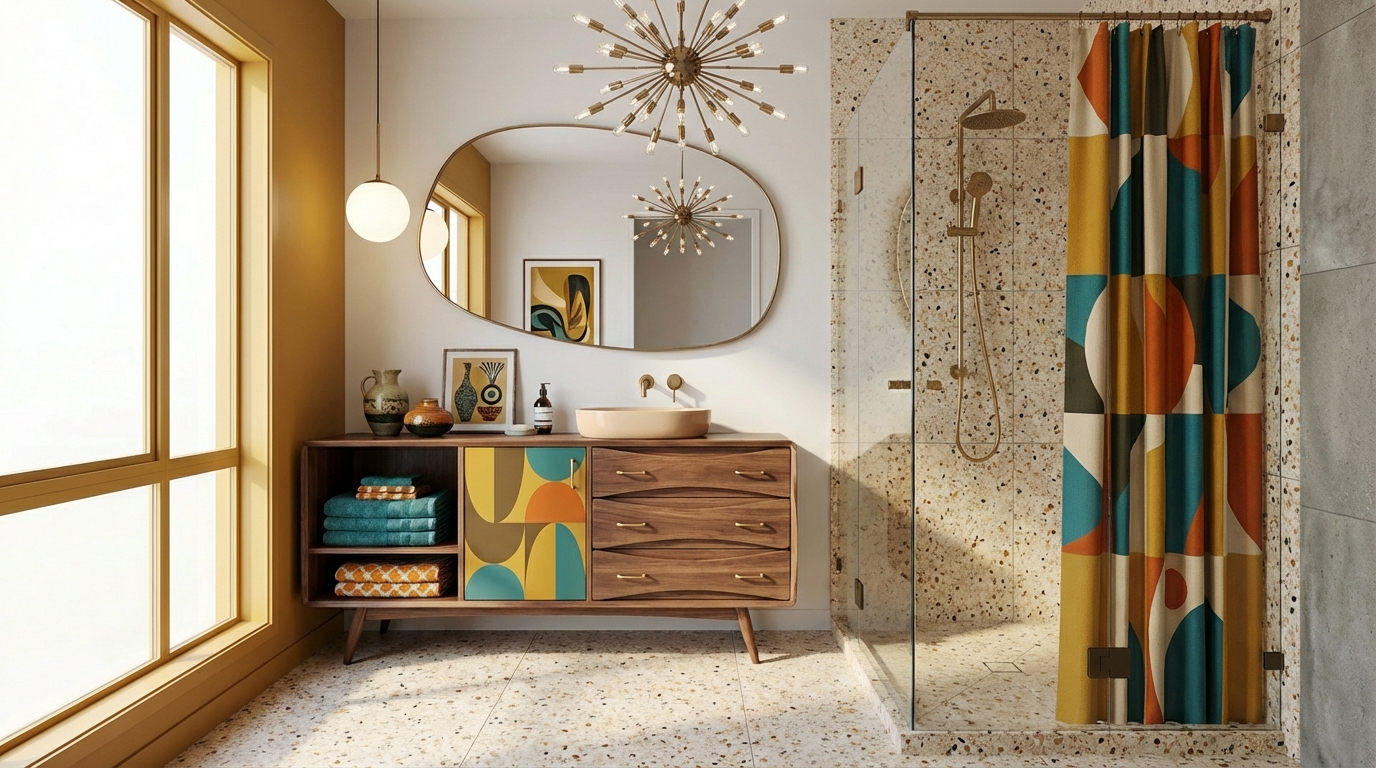 Mid-Century Modern Bathroom Design Ideas