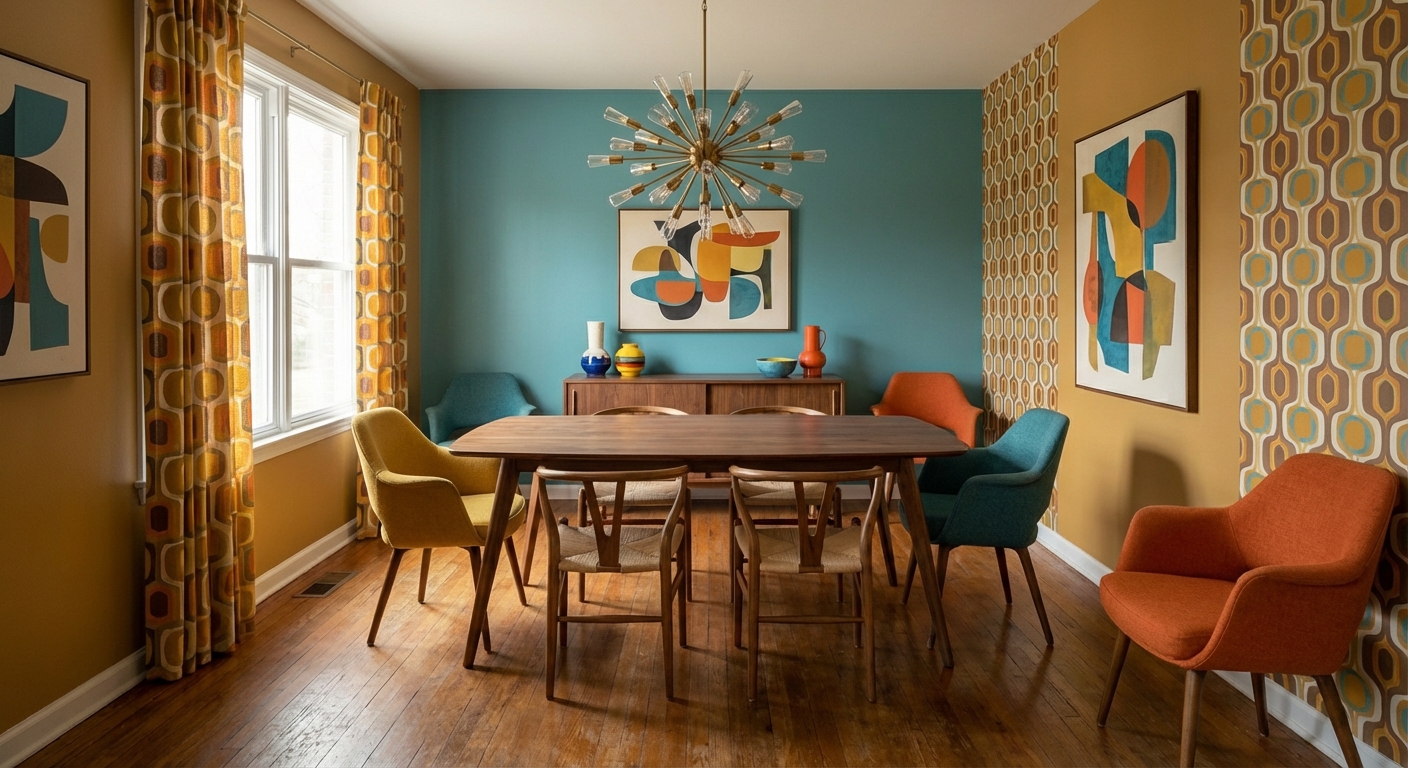 Mid-Century Modern Dining Room Design Ideas