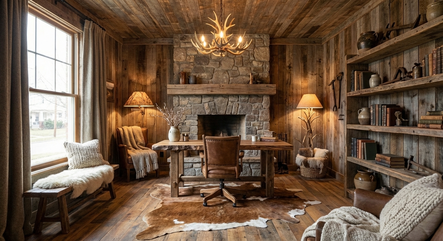 Rustic Home Office Design Ideas